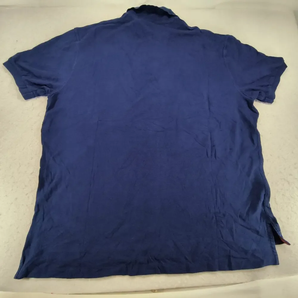 Polo Ralph Lauren Pennant Flag Collared Polo Shirt Mens Size 2XL Blue Red